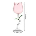 thumbnail image 6 of Elegant Rose Etched Red Wine Glass with High Stem Base for Stability, 280ml Capacity Ideal for Romantic Dinners and Entertaining Guests(Multicolor)，Ccwuwei, 6 of 8