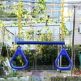thumbnail image 3 of 18" Trapeze Swing Bar Rings 48" Heavy Duty Plastic Coated Chains Swing Set Accessories Playground Swing Seat…, 3 of 7