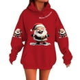 thumbnail image 2 of Christmas Sweatshirts for Women Ugly Christmas Sweater Fleece Xmas Holiday Tops Santa Claus Print Hoodies Xmas Long Sleeve Hooded Sweatshirt Fall Outfits 2025 Loose Fit, 2 of 4