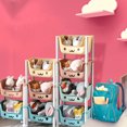 thumbnail image 1 of facefd Étagère de Rangement pour Jouets avec Roues Boîte de Rangement Multifonctionnelle pour Dortoir Cuisine 2 Couches Type Simple, 1 of 9