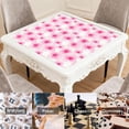 thumbnail image 6 of Floral Print Non-Slip Mat for Game Tables 31.5x31.5 Inches Rubber Surface Ideal for Mahjong and Various Card Game Activities, 6 of 7