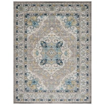 SAFAVIEH Phoenix Christopher Floral Area Rug, Ivory/Grey, 10' x 14'