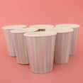 thumbnail image 2 of Vasos de papel íris iridiscentes shower, niños, , vajilla para fiestas BLESIY Copas de papel desechables para unicornio, 2 of 8