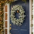 thumbnail image 7 of Abbott Collection 27-MISTLETOE-221 Frost Mistletoe Wreath, Green/White, 7 of 7