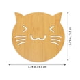 thumbnail image 2 of 3Pcs Cat Pattern Cartoon Animal Pattern Cup Mats Non-slip Heat Resistant Round Cup Coasters Tableware Mat, 2 of 7