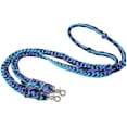 thumbnail image 3 of Roping Knotted Braided Horse Tack Western Barrel Reins Purple Turquoise 60740, 3 of 3