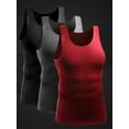 thumbnail image 4 of Men's Compression Vests (3-Pack) Moisture-Wicking, Quick-Drying Fit for Fitness and Fitness Training, 4 of 8