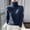 Dark Blue, variant on Jackets for Women Casual, Knitted Sweater Base Shirt Long Sleeve Fashionable Turtleneck Top