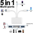 thumbnail image 5 of Lector de tarjetas de memoria 5 en 1, adaptador USB OTG y lector de tarjetas SD, dispositivos USB C y USB A con ranuras para tarjetas SD y SD, 5 of 5