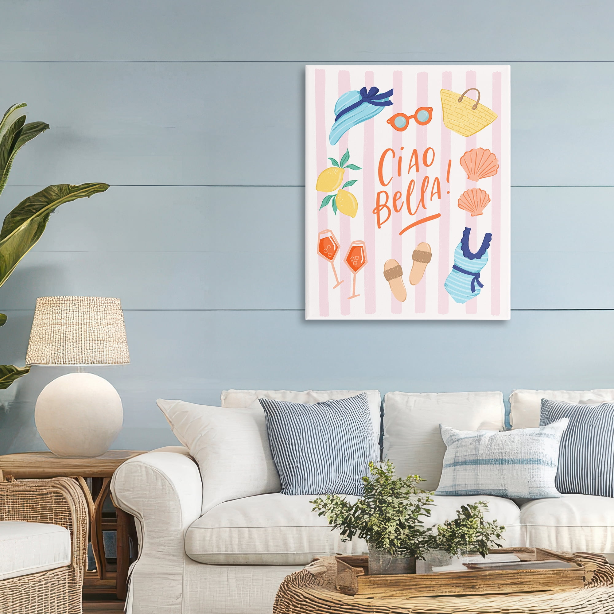 Stupell Industries Summer Ciao Bella Canvas Wall Art, design by Sandra Picco