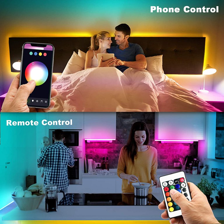 Monster LED Smart 6.5ft Multi-Color Light Strip, Mobile App & Voice  Controlled, USB Plug