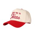 thumbnail image 3 of MEET ME IN Texas Letter Embroidered Color Block Trucker Hat Unisex Adjustable Cotton Breathable Fashion Cap for Travel Daily Wear, 3 of 10