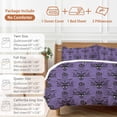 thumbnail image 6 of Halloween Haunted Bedding Duvet Cover Set Full Size 4 Pieces Grimace Pumpkin Skull Purple Bedding Set with Zipper Closure, 1 Comforter Cover 86x86 Inches 1 Flat Sheet & 2 Pillow Cases, 6 of 7