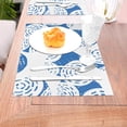 thumbnail image 5 of YFYANG Washable Heat-Resistant Placemats, 70% PVC/30% Polyester, Blue Texture Kitchen Table Mat, 12" x 18" 6 Pcs, 5 of 6