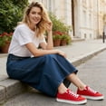 thumbnail image 2 of Ecetana Canvas Shoes for Women Slip on Casual Low Top Sneakers Womens Tennis Shoes, 2 of 7