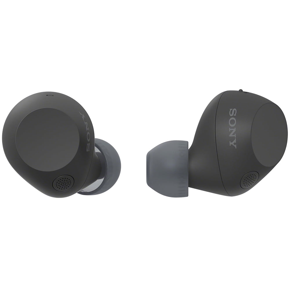 Sony WF-C710NB Truly Wireless Noise Canceling Earbuds Black Bundle with Mizco Travelocity In-Ear Headphone (Colors May Vary), Converter Adapter and 1 YR CPS Enhanced Protection Pack