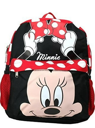 Disney Minnie Mouse Backpack for Girls Toddlers Kids ~ Bundle Includes 12  Minnie Preschool Toddler Backpack with Ears, Bow and Magic Reversible