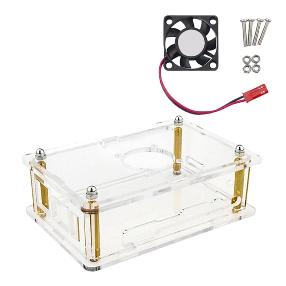 Transparent Acrylic Case Copper Aluminum Heatsinks protection Shell for Computer cases fan