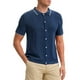 thumbnail image 4 of CAMISA DE PÓLO DE MALLA PARA HOMBRE INSPIRADA EN CHIC, CON BOTONES, DE MANGA CORTA, LIGERA Y CASUAL, TAMAÑO 2XL, AZUL MARINO, 4 of 6