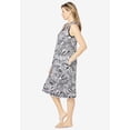 thumbnail image 3 of Dreams & Co. Plus Size Trapeze V-Neck Short Lounger, 3 of 6