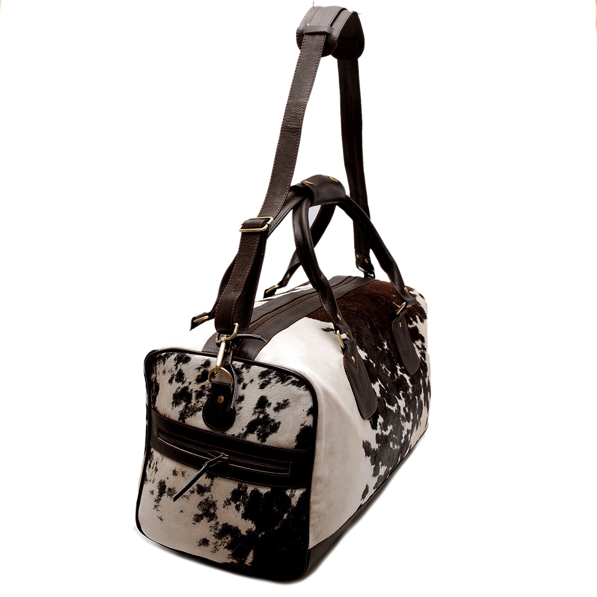 Tricolour Leather Duffle Bag Cowhide Large Leather Duffel Women Travel Weekend Holiday Bag Men Sport Overnight Weekender KDL-07