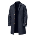 thumbnail image 4 of Miqool Mens Trench Coat Turndown Collar Button Down Long Sleeve Mid Length Winter Casual Business Outerwear Overcoats with Pockets M-XXXL, 4 of 9