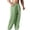 Green, variant on Mens Casual Pants Elastic Waist Chino Pants Lightweight Drawstring Pants with Pockets Red