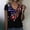 Black, variant on 2026 250th Anniversary of USA: Vintage Commemorative Women's Long Sleeve Shirt 4th of July Collection, CrewNeck Short Sleeve Shirt Celebration Patriotic Flag Print 1776-2026 Tshirt Black L