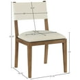 thumbnail image 4 of Meridian Furniture Avon Cream Linen Textured Fabric Dining Side Chair, Set of 2, 4 of 13