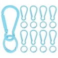 thumbnail image 1 of Uxcell 10 Pcs Clip de Resorte, Gancho de Llave de Resorte con Anillo O, Clips de Llave de Color Caramelo Multipropósito para Manualidades de Lanyard, Camping y Mochilas, Azul, 1 of 7