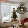 thumbnail image 3 of Metal Hanging Christmas Tree-Shaped Wind Decorations - Festive Garden Spinners with Illuminated Star Design for Yard & Garden, 3 of 7