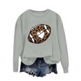thumbnail image 2 of Jinhomg Fall Sweatshirt for Women Plus Size Cute Football Graphic Pullover Tops Casual Comfy Long Sleeve Crewneck Holiday Sweatshirts Spring Saving Today Gray XXXL, 2 of 4