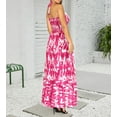 thumbnail image 2 of HAPPY BAY Women's Beach Summer Halter Neck Tube Top Maxi Evening Frill Dress for Women S-M Fuscia, Tie Dye, 2 of 4