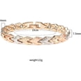 thumbnail image 2 of Wollet Fashion Tri Colored Magnetic Stainless Steel Bracelet for Women 7.5 inches, 2 of 3