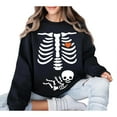 thumbnail image 5 of Skeleton Pregnant Sweatshirt – Halloween Maternity Sweater, New Boy Pregnancy Announcement Pullover for Women, 5 of 7