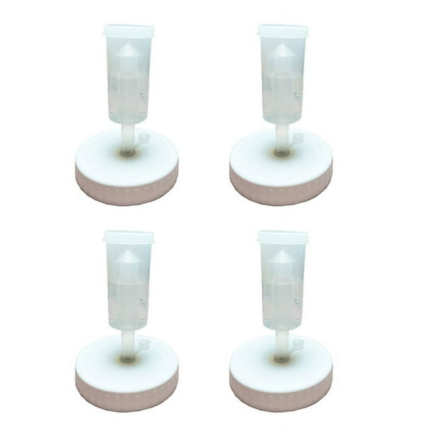 Juego de 4 tapas para frascos de boca ancha con esclusas de aire para fermentación, para hacer chucrut en frascos de boca ancha