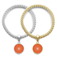 thumbnail image 1 of Flower Line Flower Pattern Lover Bracelet Bangle Pendant Jewelry Couple Chain, 1 of 3