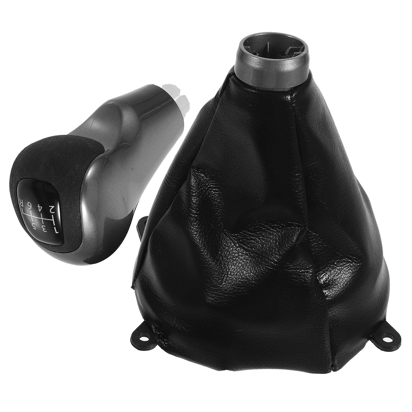 AURARMLET 1Set Easy Install Black Manual Gear Shift Knob and Protective Shift Boot Cover