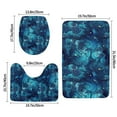 thumbnail image 2 of Bathroom Rugs Sets 3 Piece - shiny star navyblue wave Absorbent Non Slip Bath Mats, U-Shape Toilet Lid Cover, Contour Mat, Soft Washable Shower Mats Bath Rug Mat for Bathroom Tub Toilet, 2 of 7