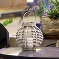 thumbnail image 2 of MesaSe Garden Solar Light Solar Hand Woven Rattan Lantern Balcony Candle Lantern Outdoor Flame Lamp Led Lawn Camping Light Garden Decorative Lantern LED Candle Lighting, 2 of 4