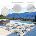 thumbnail image 3 of Navy Blue Floral Outdoor Rug for Patio/Deck/Porch, Non-Slip Large Area Rug 5 x 8 Ft, Vintage Flowers Elegant Pastoral Rustic Indoor Outdoor Rugs Washable Area Rugs, Camping Rug Carpet Runner, 3 of 8