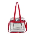thumbnail image 2 of Eastsport Unisex Clear Stadium Approved Tote Red, 2 of 8