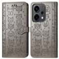 thumbnail image 1 of Funda Cartera FOXDOCK para OPPO Reno 14 5G , Flip PU con Relieve de Gatos y Perros, Tarjetero y Soporte, 1 of 6