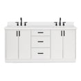 thumbnail image 2 of Ariel Kelly 73 Inch Double Rectangle Sink Bathroom Vanity With Pure White Quartz Countertop 1.5 Inch Edge In White, 2 of 12