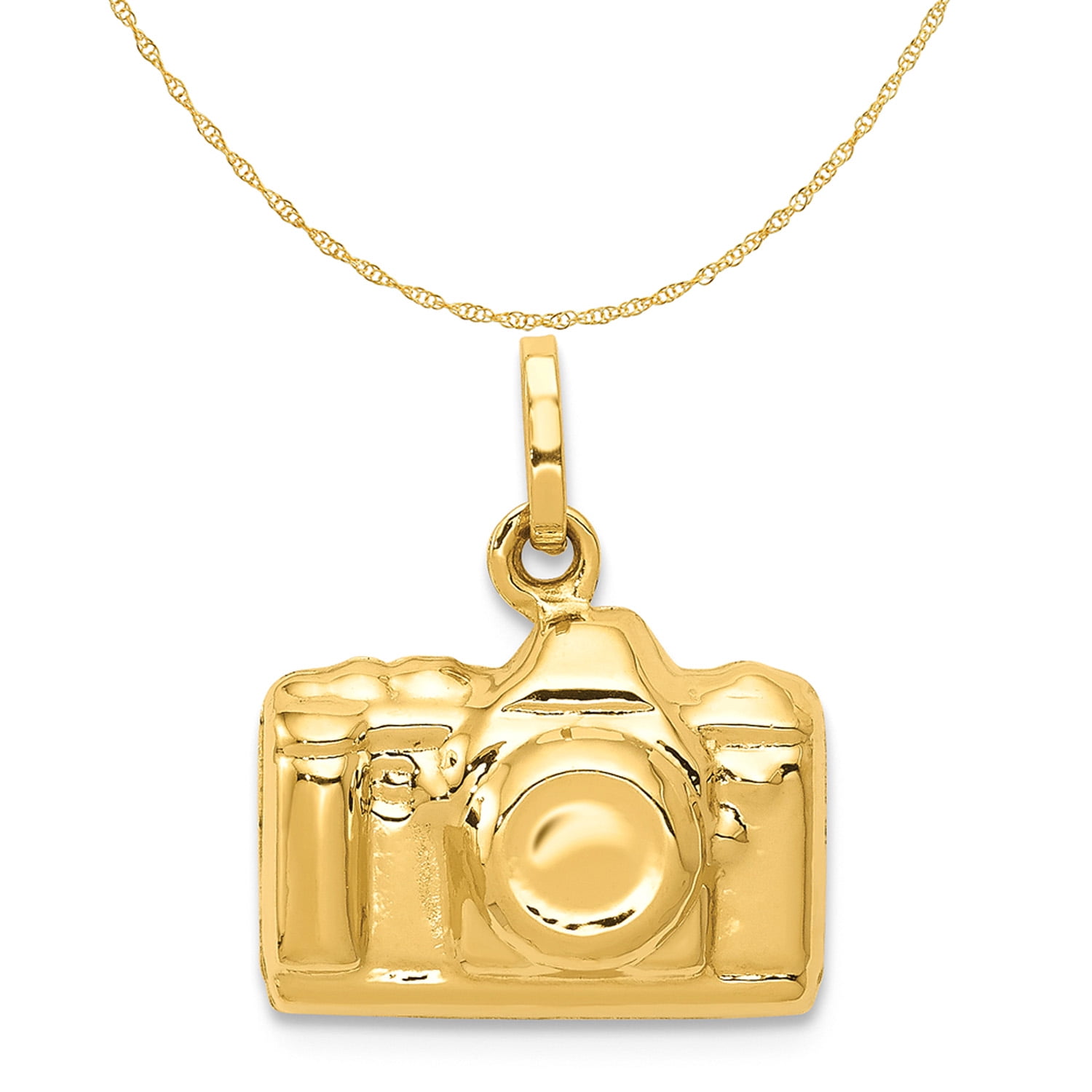 Gold camera pendant sale