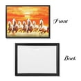 thumbnail image 3 of ADALE Seven Lucky Running Wild Horses Art Animal Wall Art Running Horses Wall Posters 1 Canvas Poster Wall Art Decor Print Picture Paintings for Living Room Bedroom Decor Black Framed 12x18 Inch, 3 of 5