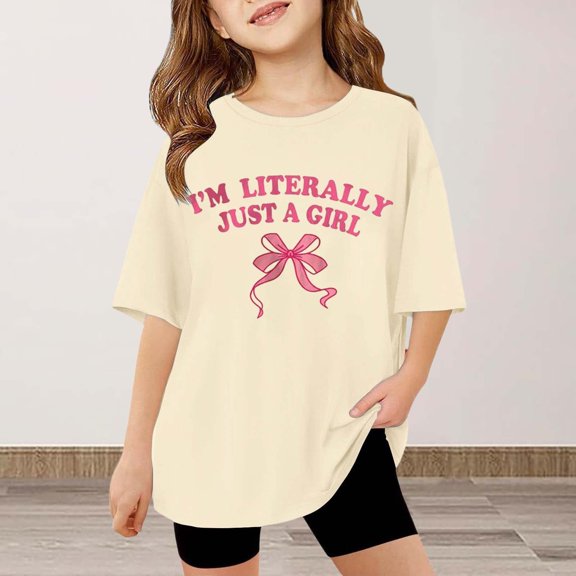 Toddler Kids Girls T Shirts Short Sleeve For Easy Flexible Fit Tee Blend Top For Boys All Season Top Casual Blouse 1-2 Years