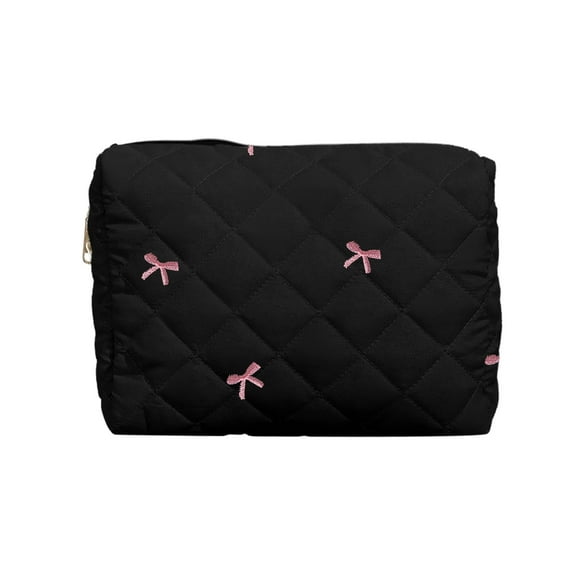 Home Textile Storage Solution for Indoor Use Cute Bow Laptop and Tablet Storage Cover with Grid Embroidered Bow Design Durable Polyester- Blend Fits 11/13/15 Inch Laptops and Tablets