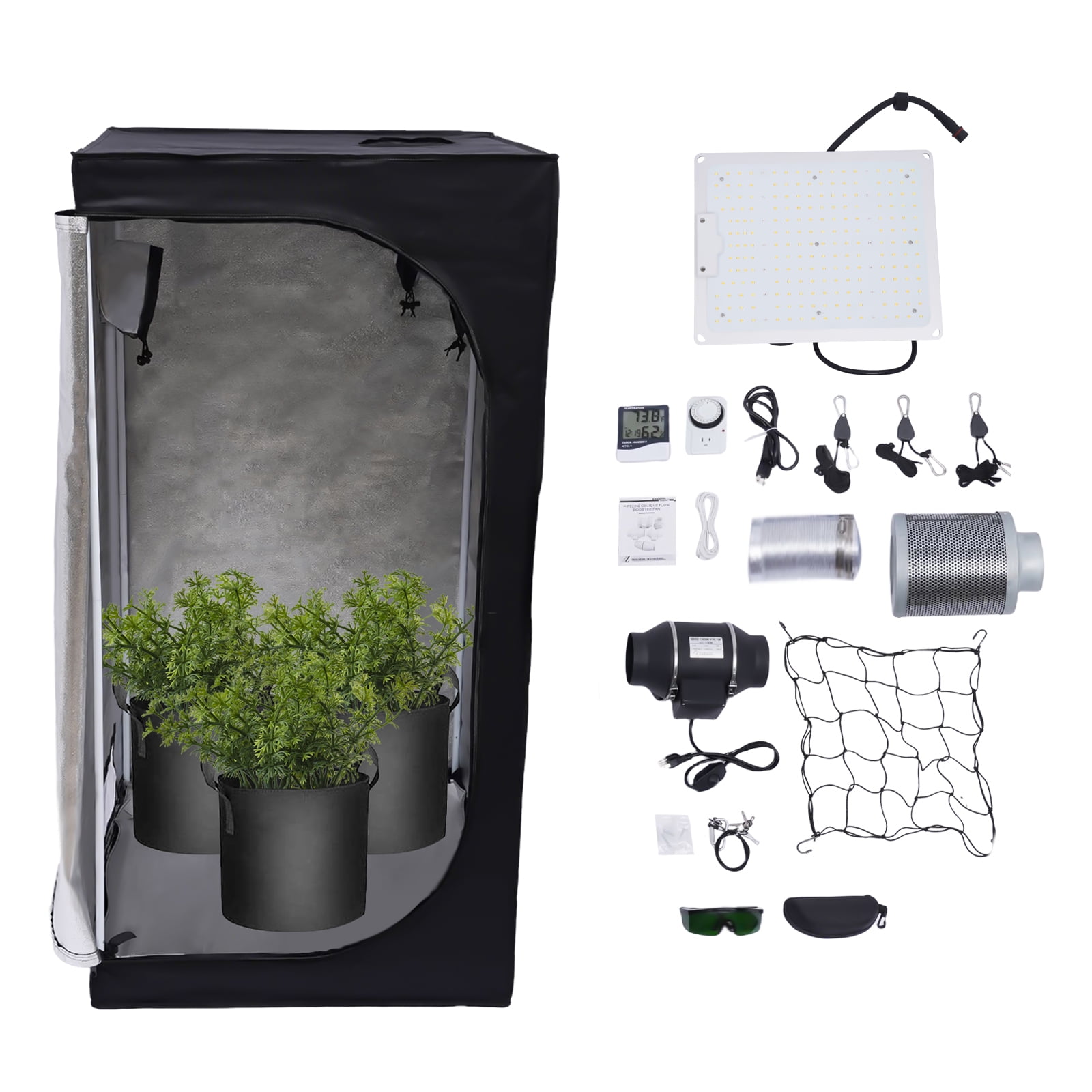 Miumaeov Grow Tent Kit, Complete Dimmable Full Specturm Grow Tent