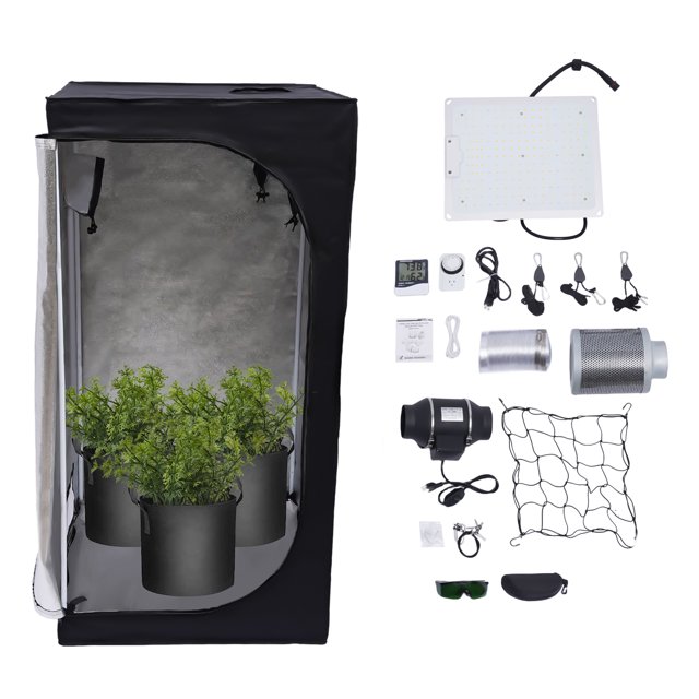 Miumaeov Grow Tent Kit, Complete Dimmable Full Specturm Grow Tent